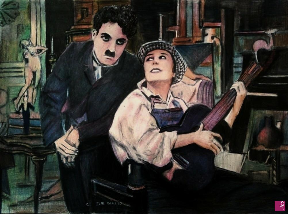 quadri in vendita online - Charlie Chaplin