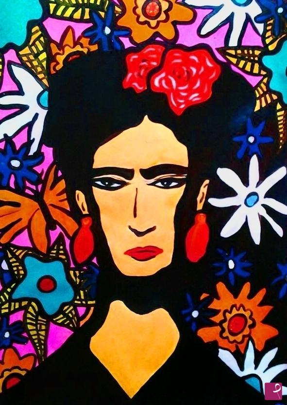 quadri in vendita online - CHE FAREI IO SENZA L'ASSURDO???-ritratto di Frida Khalo