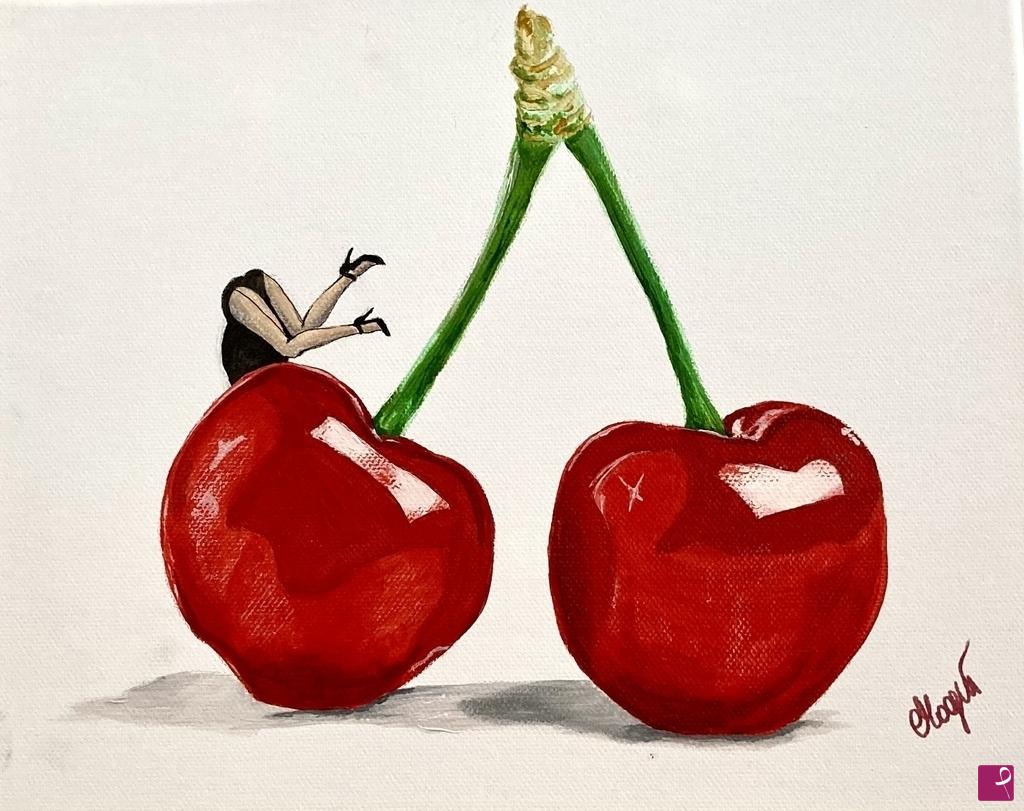 quadri in vendita online - Cherry woman