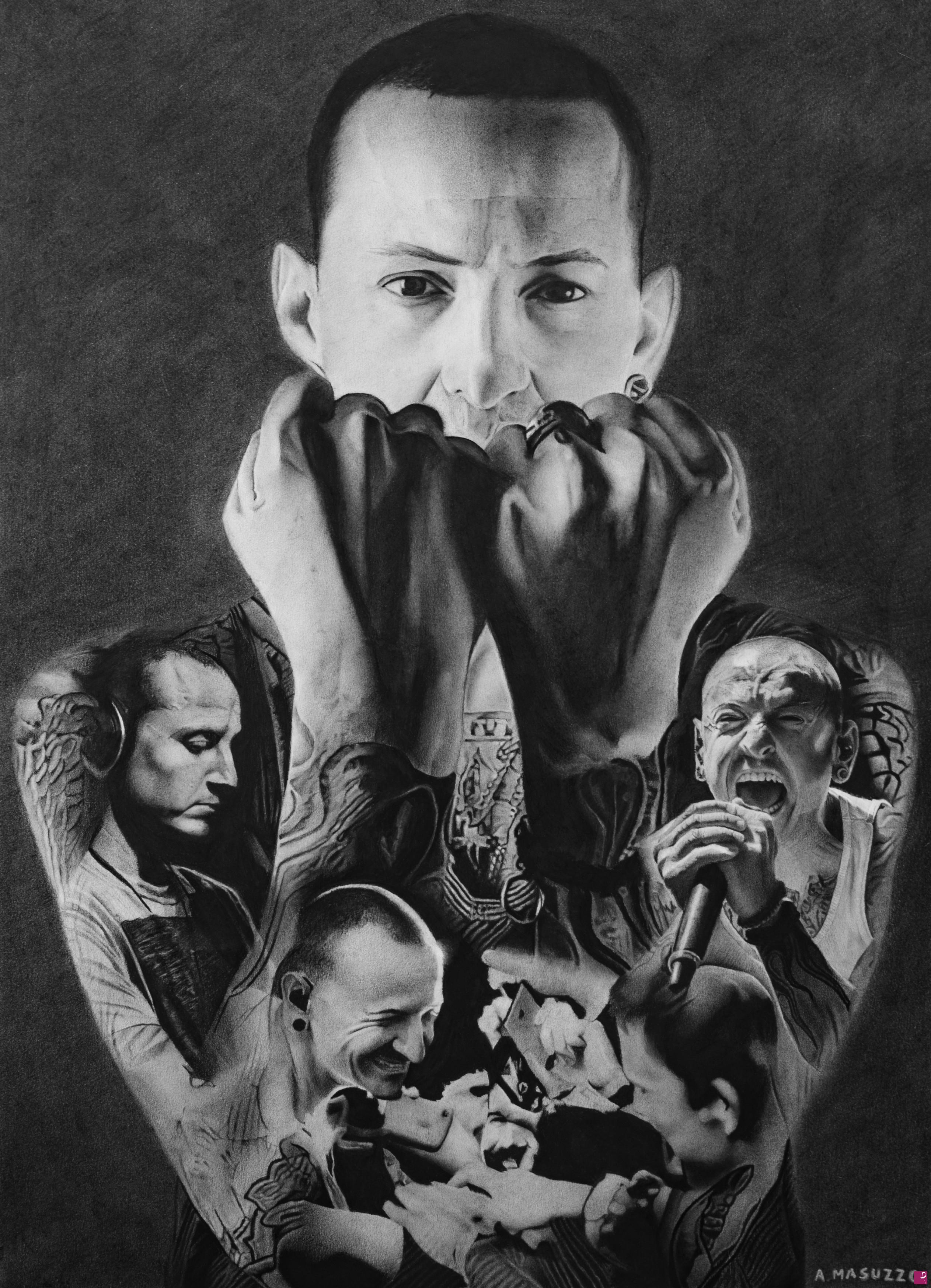 quadri in vendita online - Chester Bennington - Legends Never Die