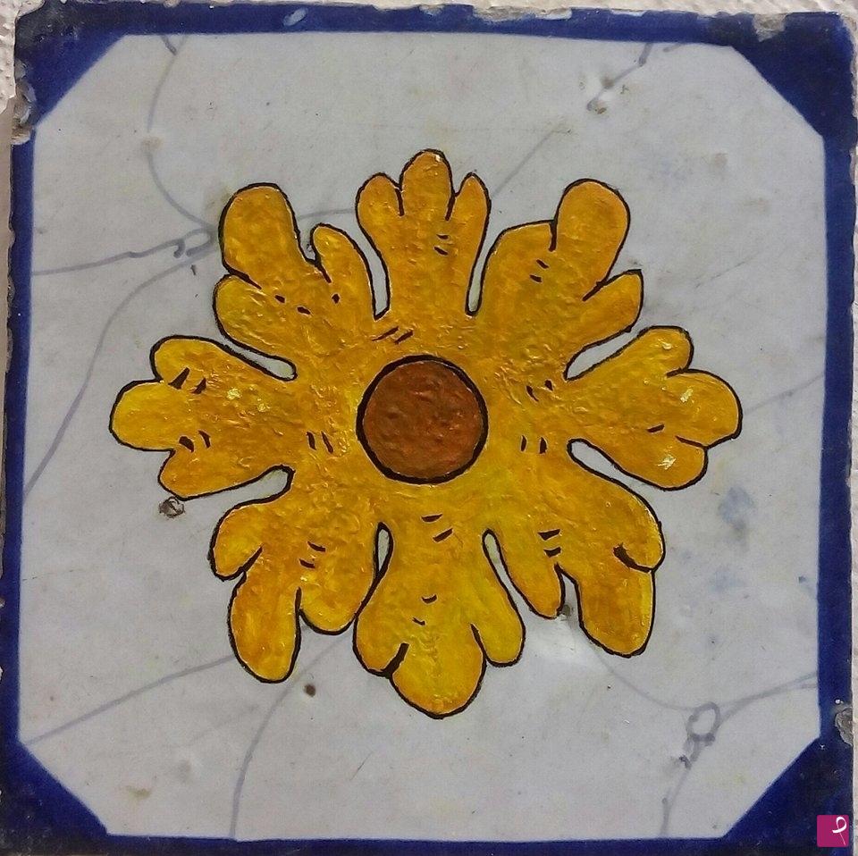 quadri in vendita online - " Chiaiese fiore giallo "
