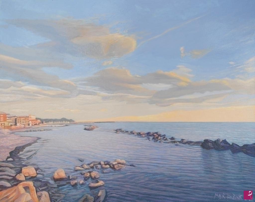 quadri in vendita online - Chiavari- Mare d'autunno