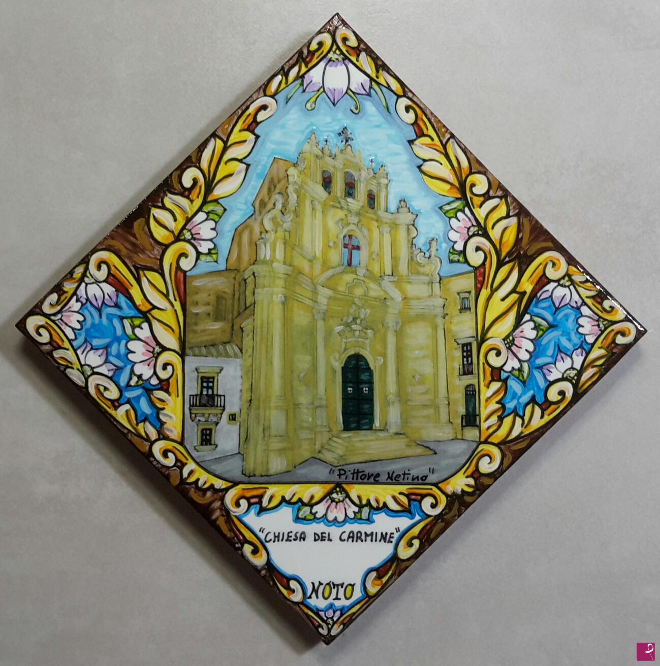 quadri in vendita online - Chiesa del Carmine - NOTO  collezione 2023/68PN