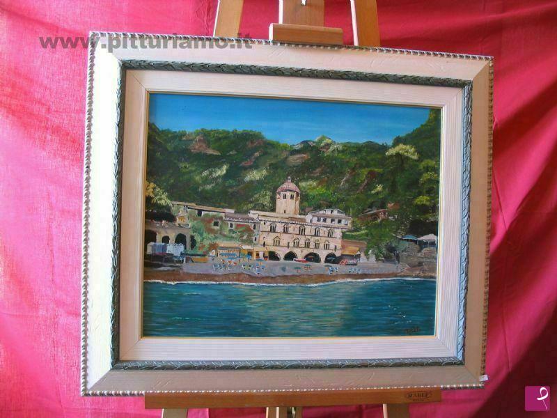 quadri in vendita online - chiesa di camogli