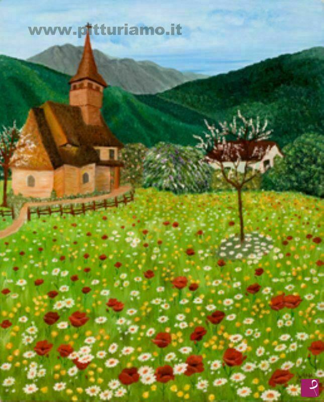 quadri in vendita online - CHIESA DI CAMPAGNA