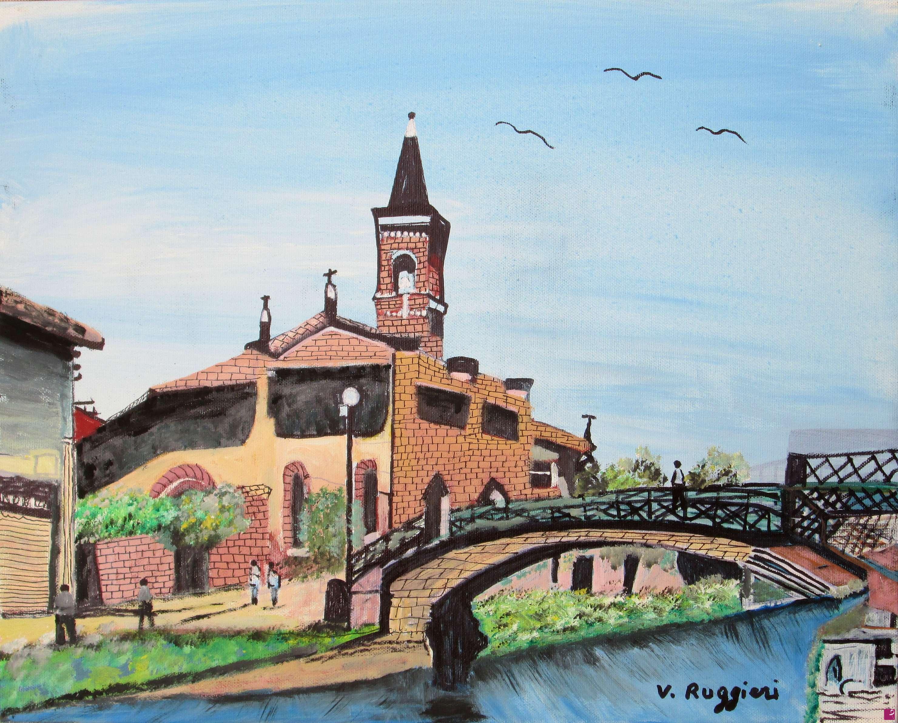 quadri in vendita online - CHIESA DI SAN CRISTOFORO - Milano