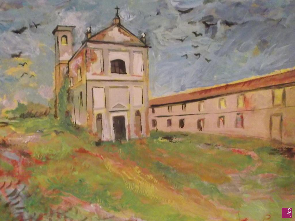 quadri in vendita online - chiesa in rovina in via macconago