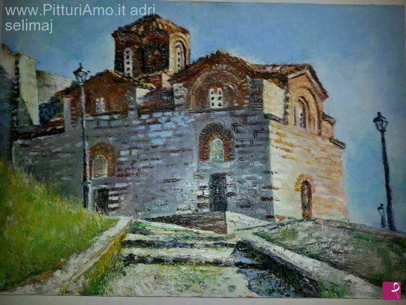 quadri in vendita online - Chiesa Ortodossa Shen Theodor sul Castello di Berat a Albania