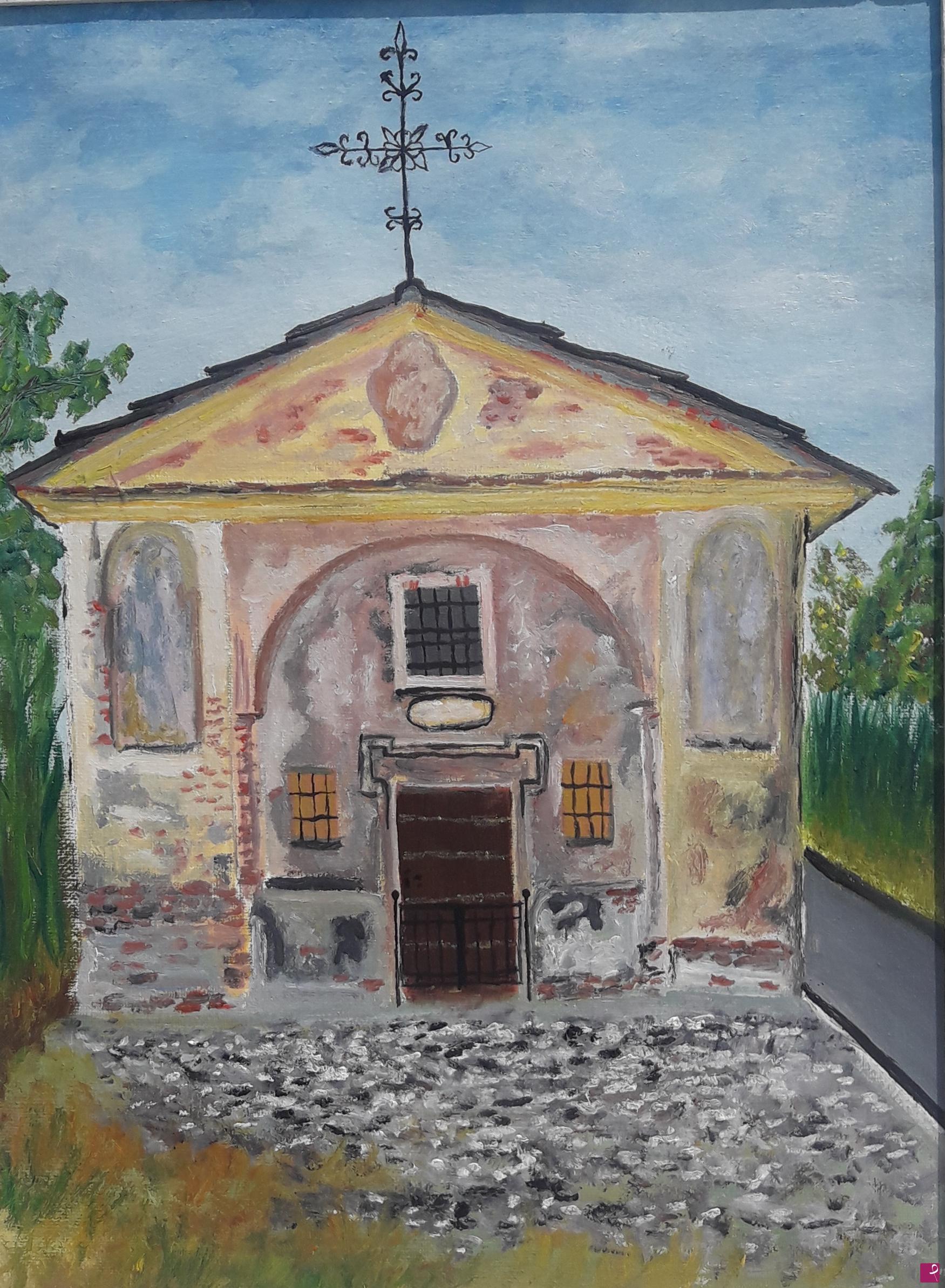quadri in vendita online - Chiesa Santo Ambrogio ,di Pancalieri (TO)