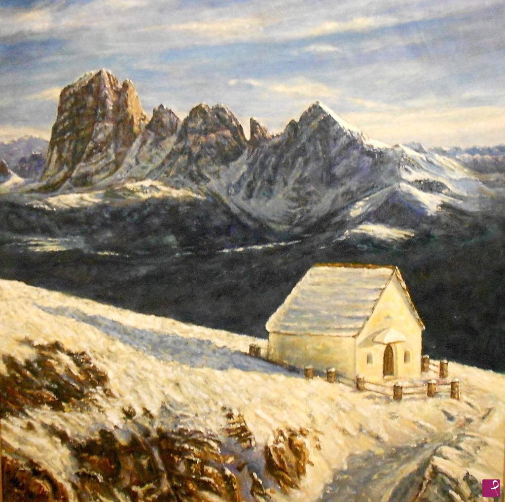 quadri in vendita online - chiesetta montana