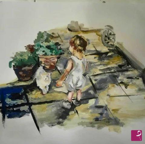 quadri in vendita online - Childhood