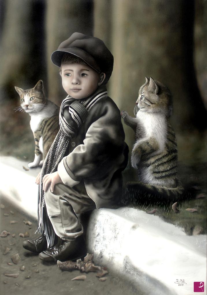 quadri in vendita online - Childhood: Gabriel