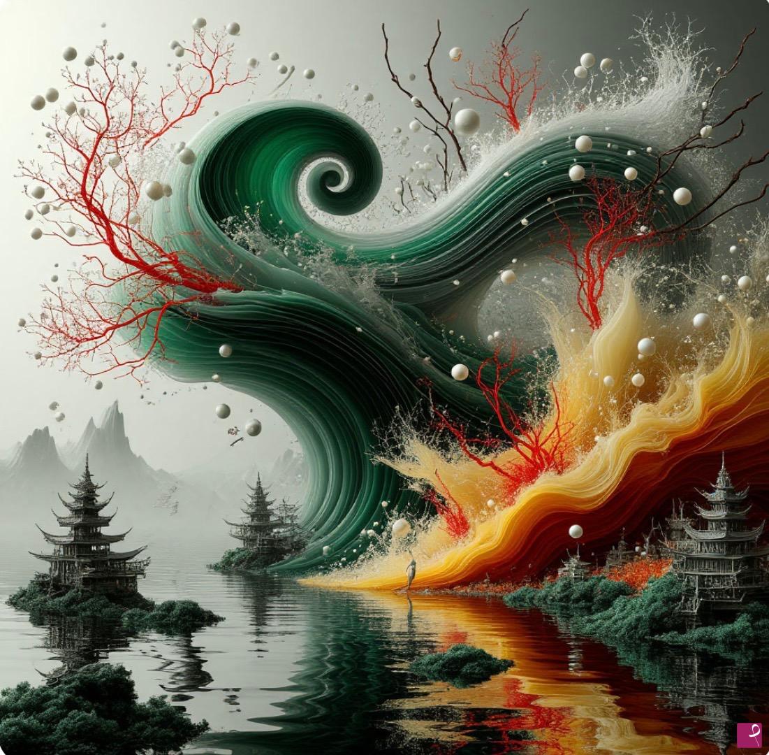 quadri in vendita online - Chinese landscape