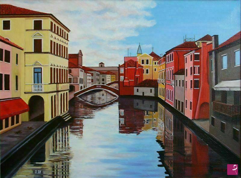 quadri in vendita online - Chioggia e i suoi canali