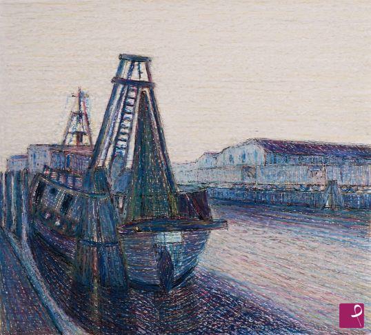 quadri in vendita online - Chioggia, il porto canale
