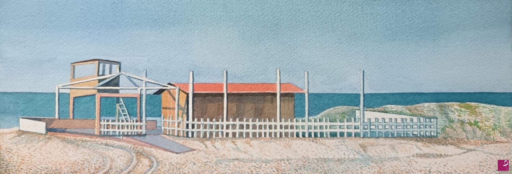 quadri in vendita online - Chiosco spiaggia San Pietro