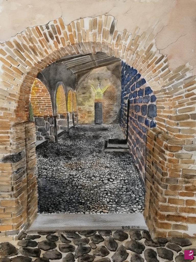 quadri in vendita online - Chiostro chiesa di Sant'Antonio, Orosei
