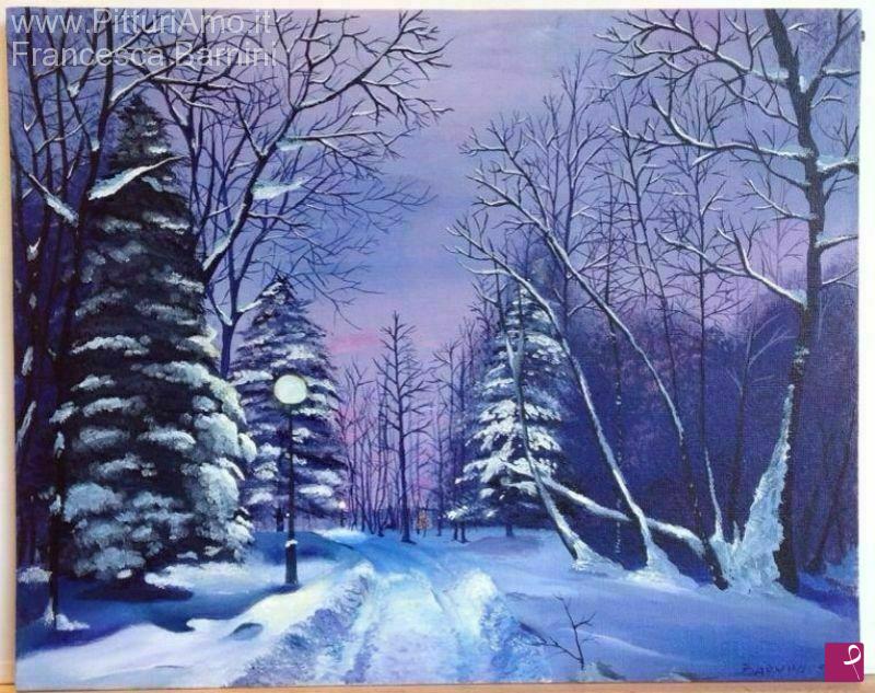 quadri in vendita online - Christmas night- Notte di Natale