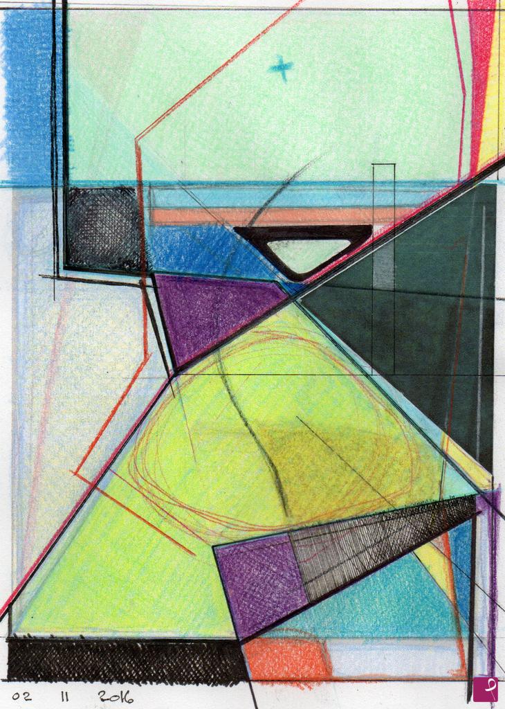 quadri in vendita online - chromofragmentism 002 - study 01