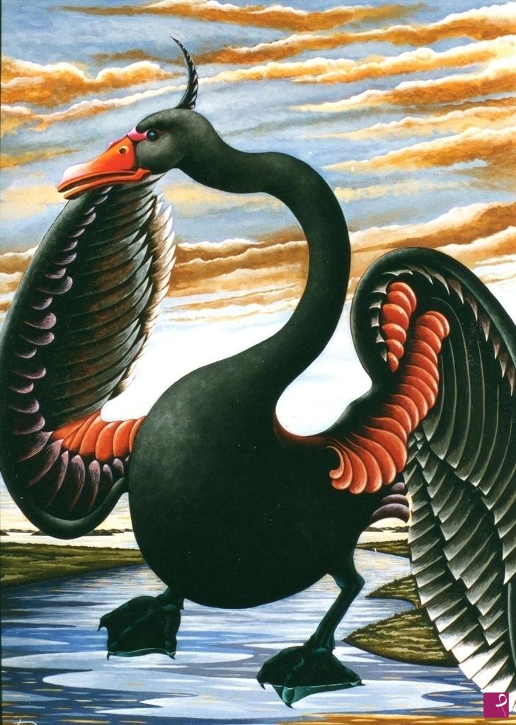 quadri in vendita online - CIGNO NERO