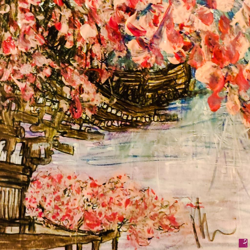 quadri in vendita online - Ciliegi in fiore