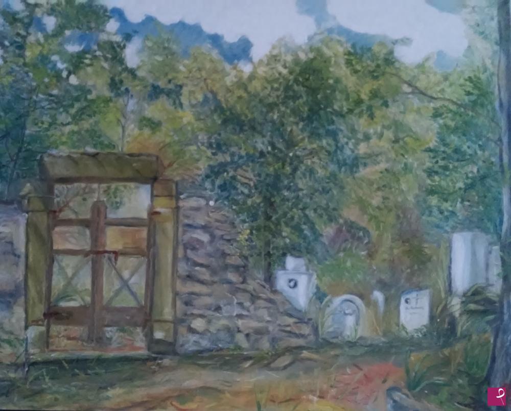 quadri in vendita online - Cimitero di montagna