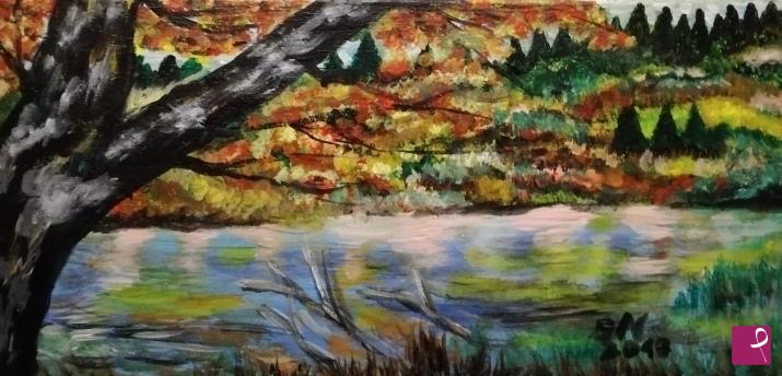 quadri in vendita online - Cina, lago dei cinque fiori