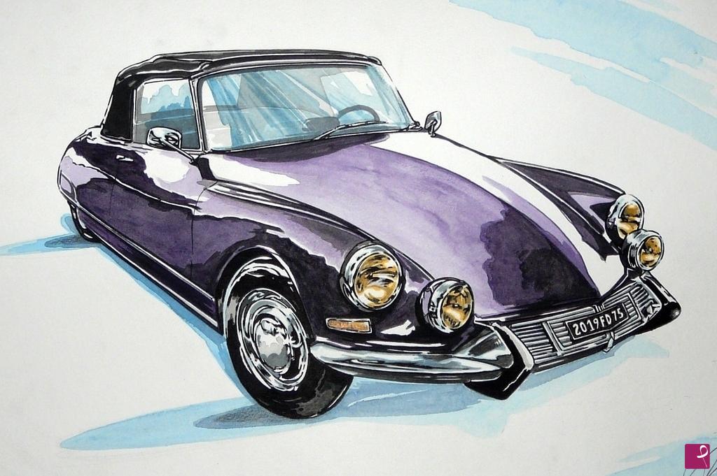 quadri in vendita online - CITROEN DS Cabriolet Chapron 1961