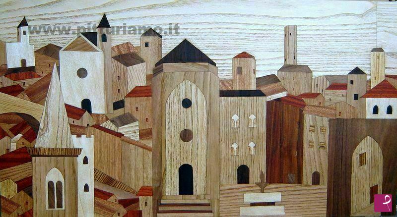 quadri in vendita online - città medioevale N.1