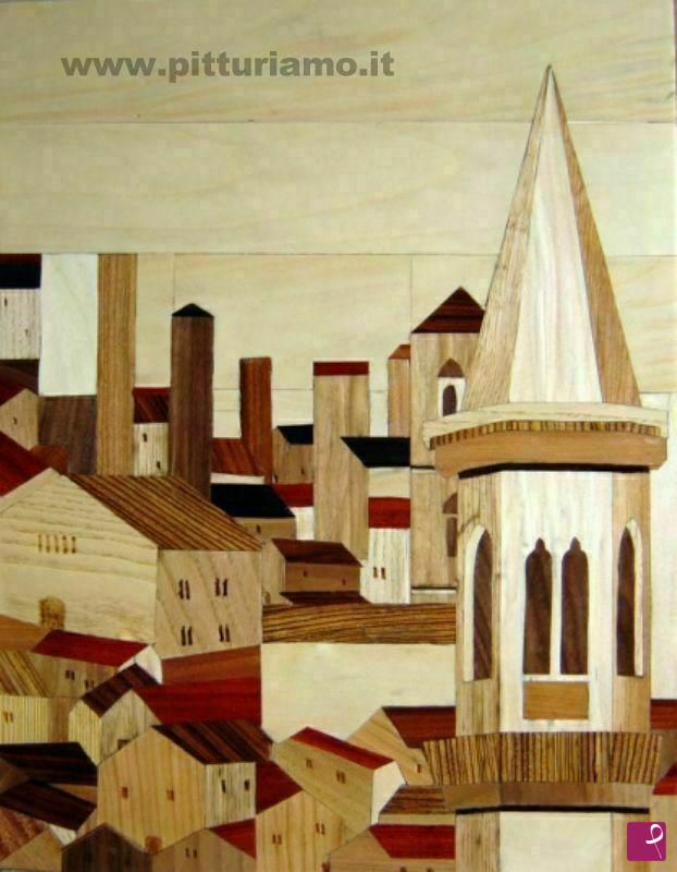 quadri in vendita online - città medioevale N.2
