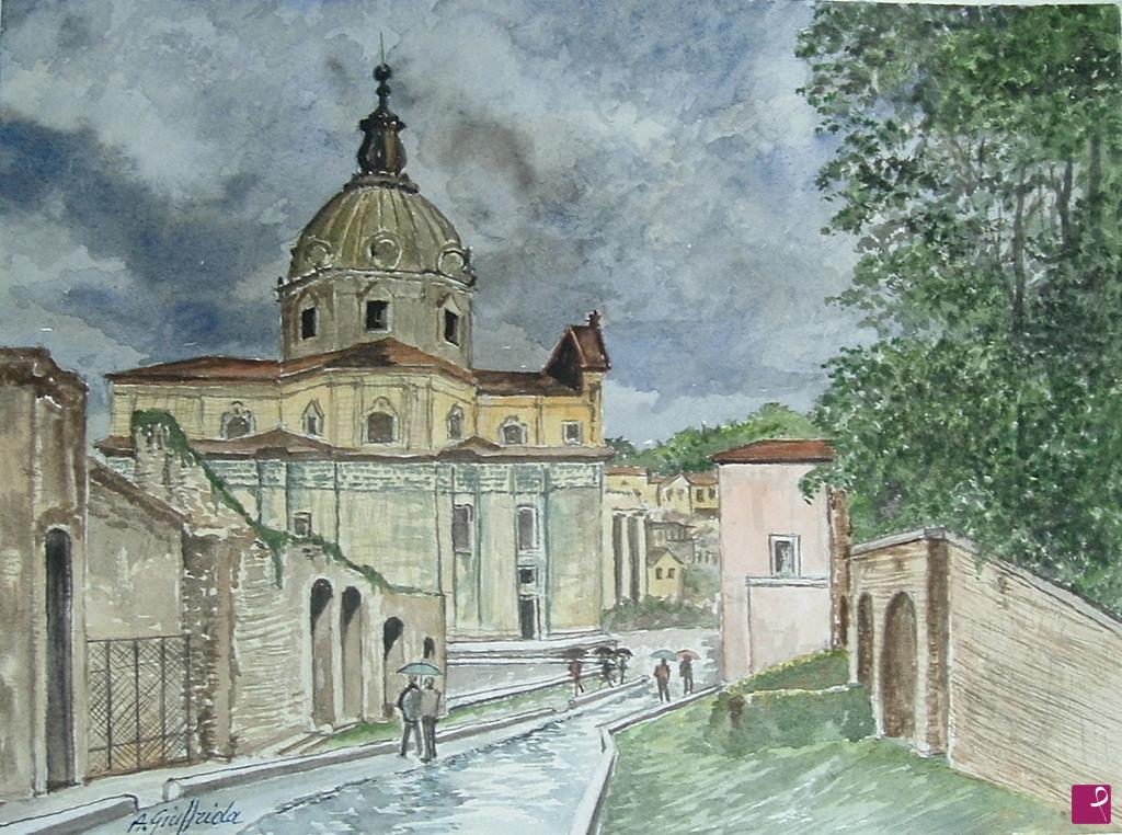 quadri in vendita online - Città sotto la pioggia 8