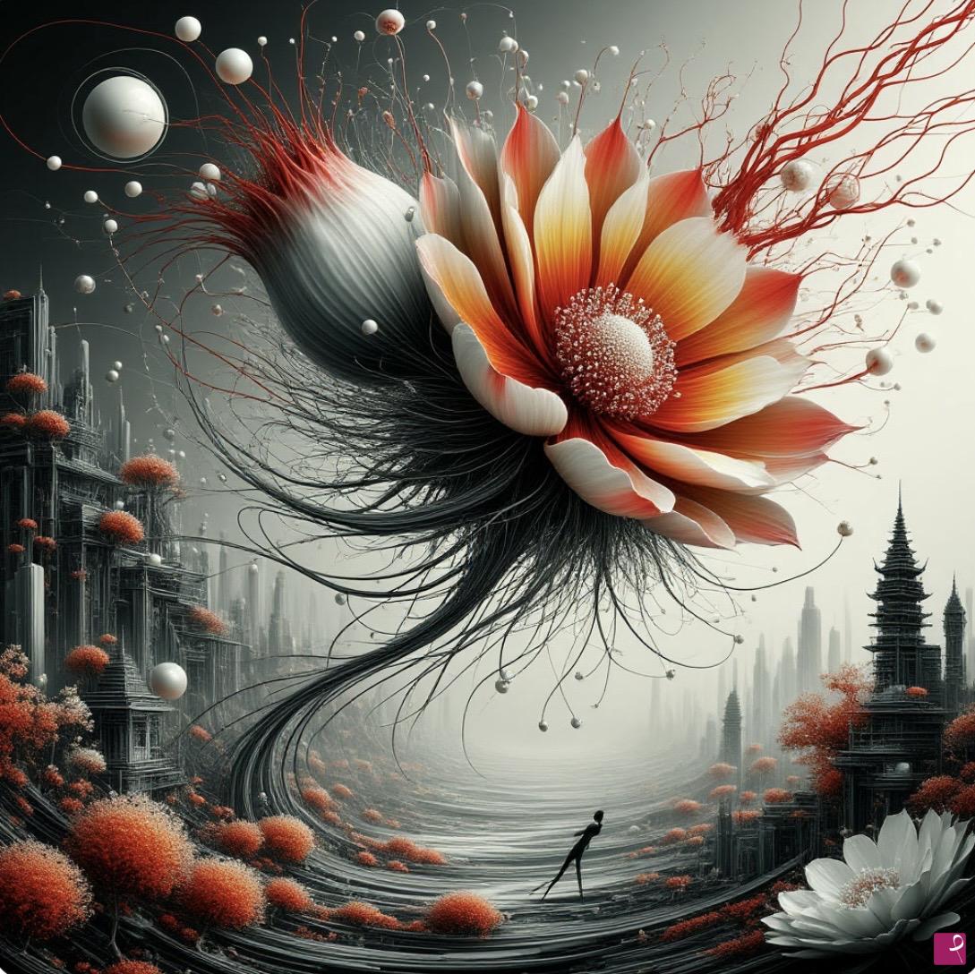 quadri in vendita online - City flower