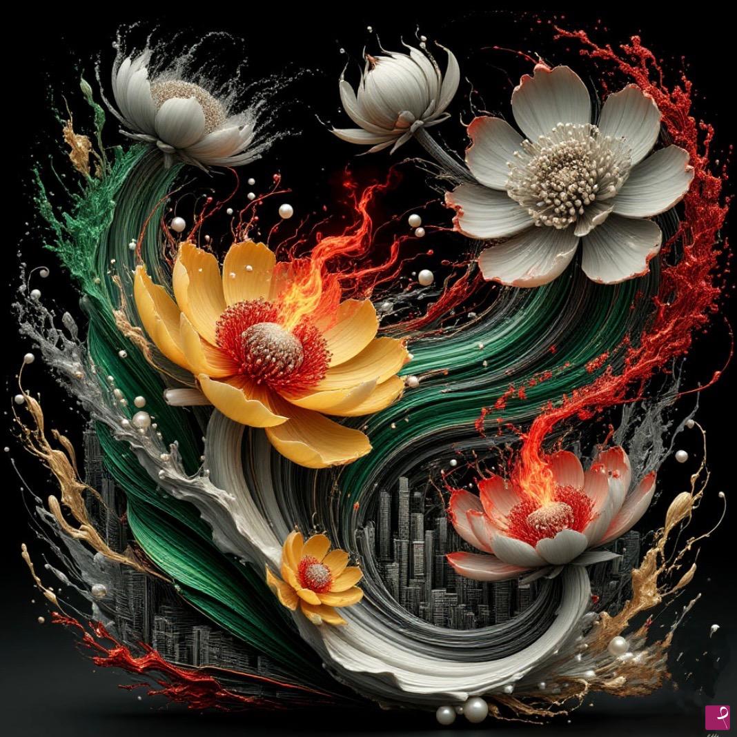 quadri in vendita online - City flowers 