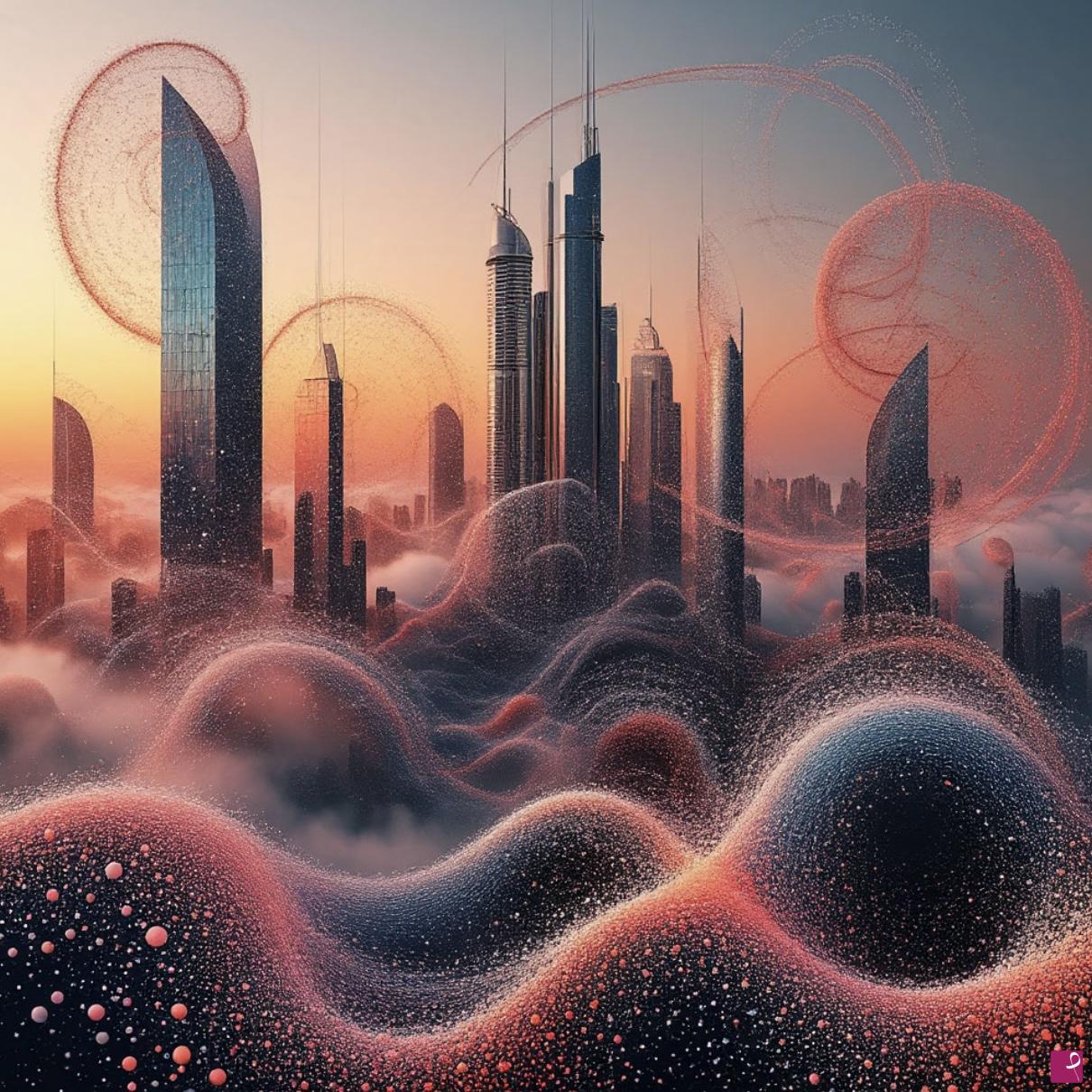 quadri in vendita online - City in sky
