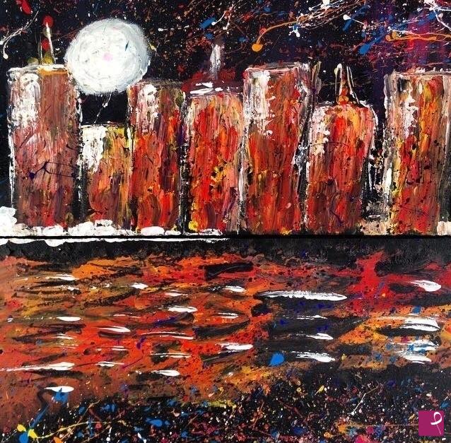 quadri in vendita online - City lights