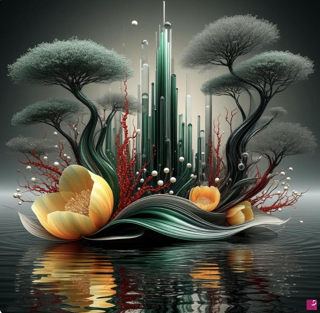 quadri in vendita online - City ​​on an island