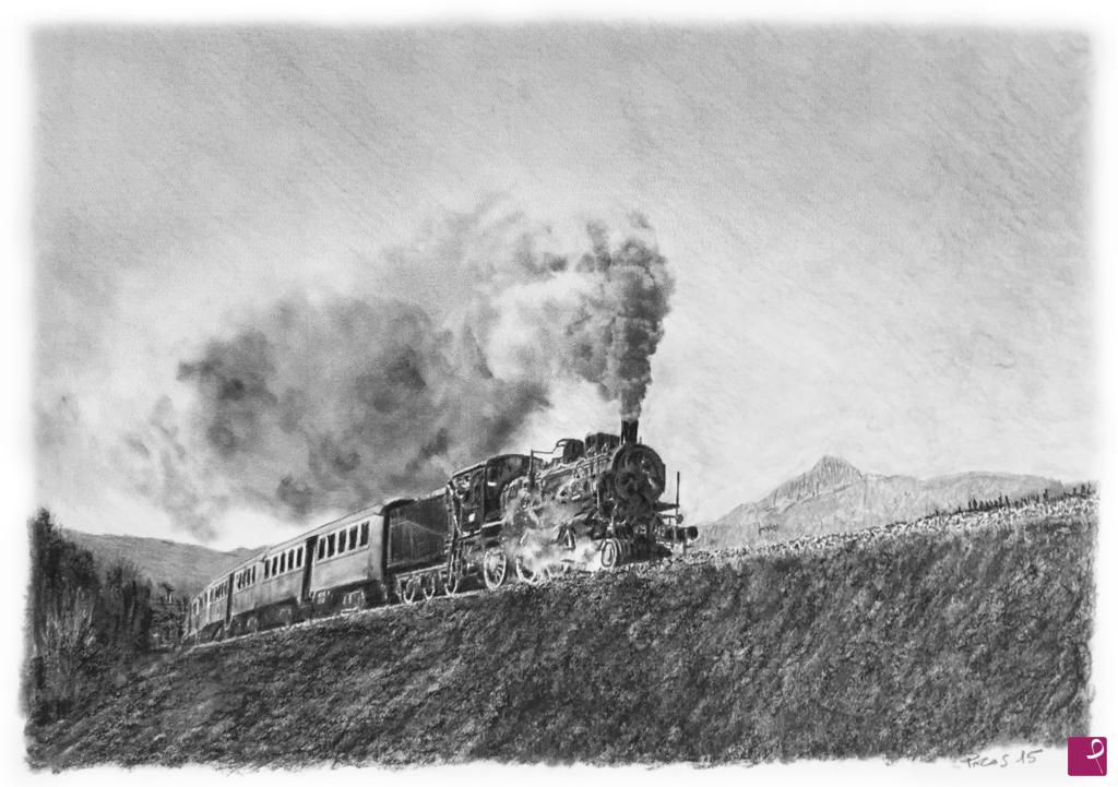 quadri in vendita online - Ciuf Ciuf-Train de vie