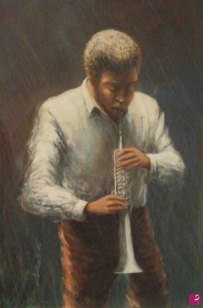 quadri in vendita online - clarinet in the rain 