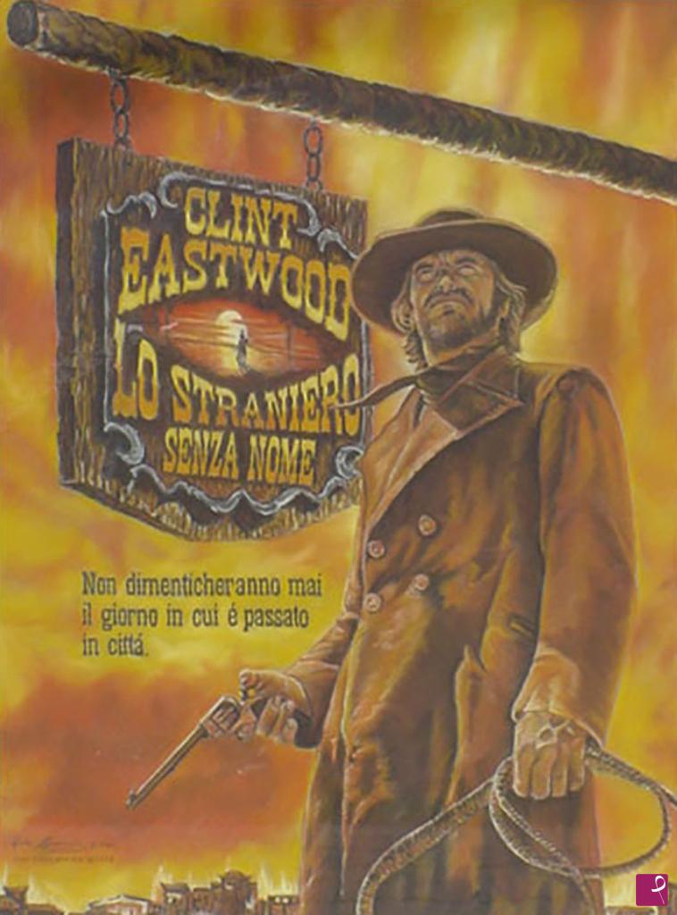 quadri in vendita online - Clint Eastwood  "Lo Straniero Senza Nome"