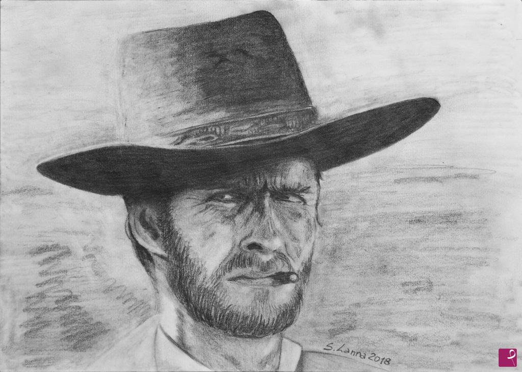 quadri in vendita online - Clint Eastwood "The good"