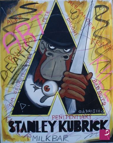 quadri in vendita online - CLOCKWORK ORANGE MONKEY 3