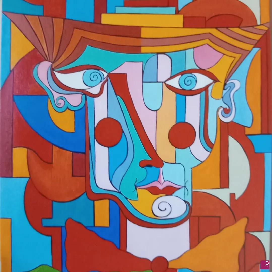 quadri in vendita online - Clown omaggio a Paul Klee