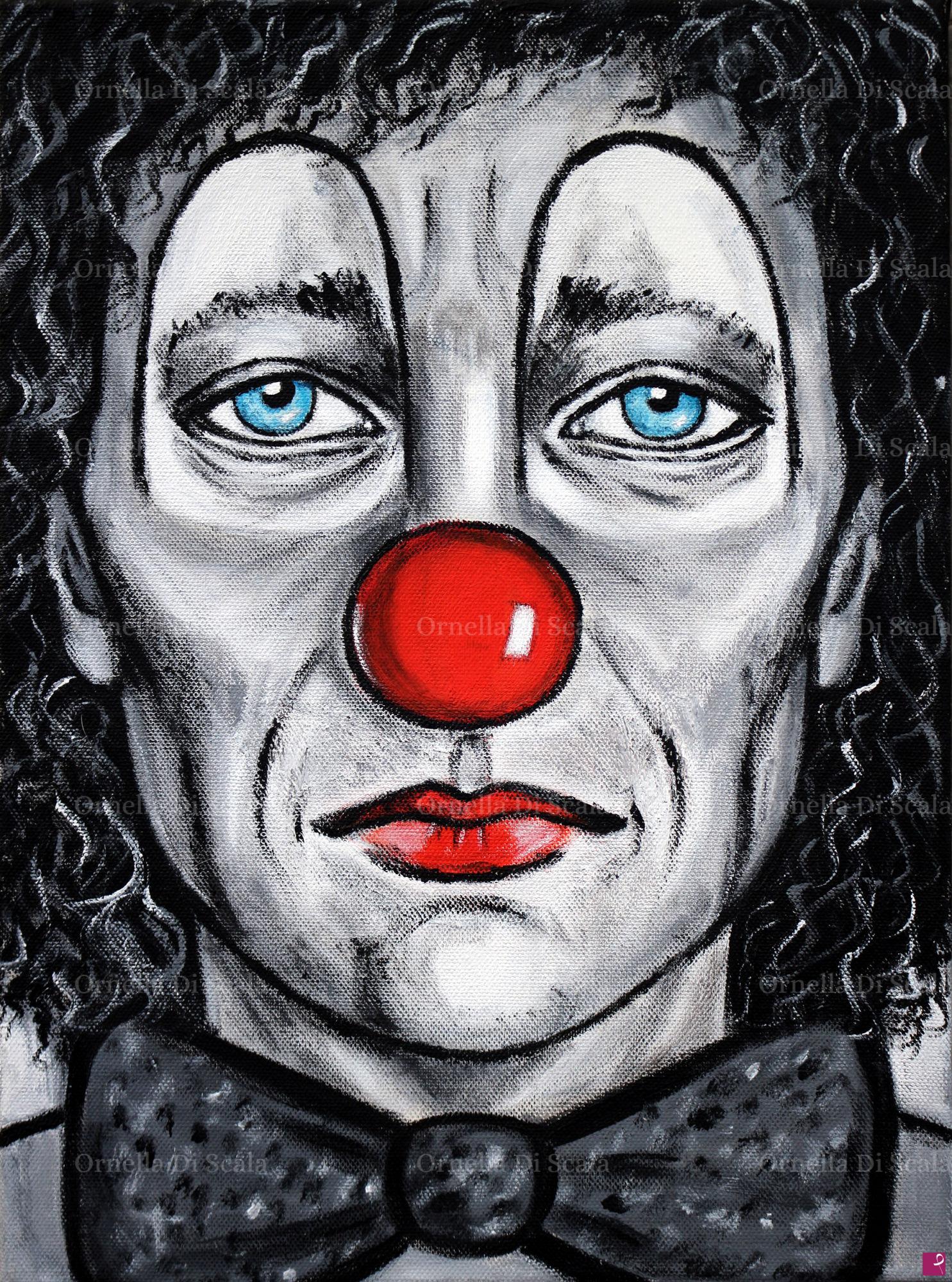 quadri in vendita online - Clown triste