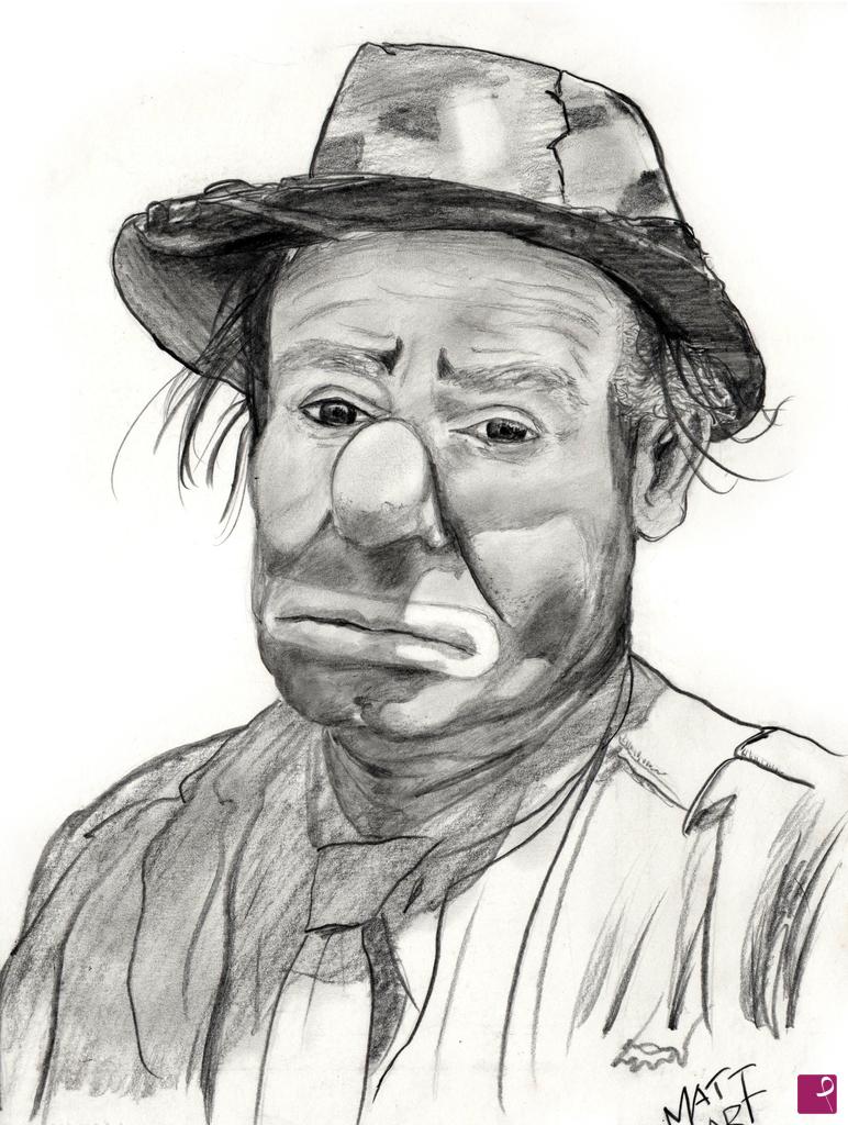 quadri in vendita online - Clown triste