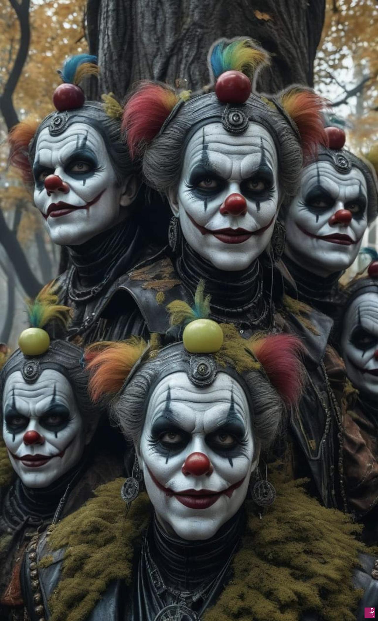 quadri in vendita online - Clowns tree