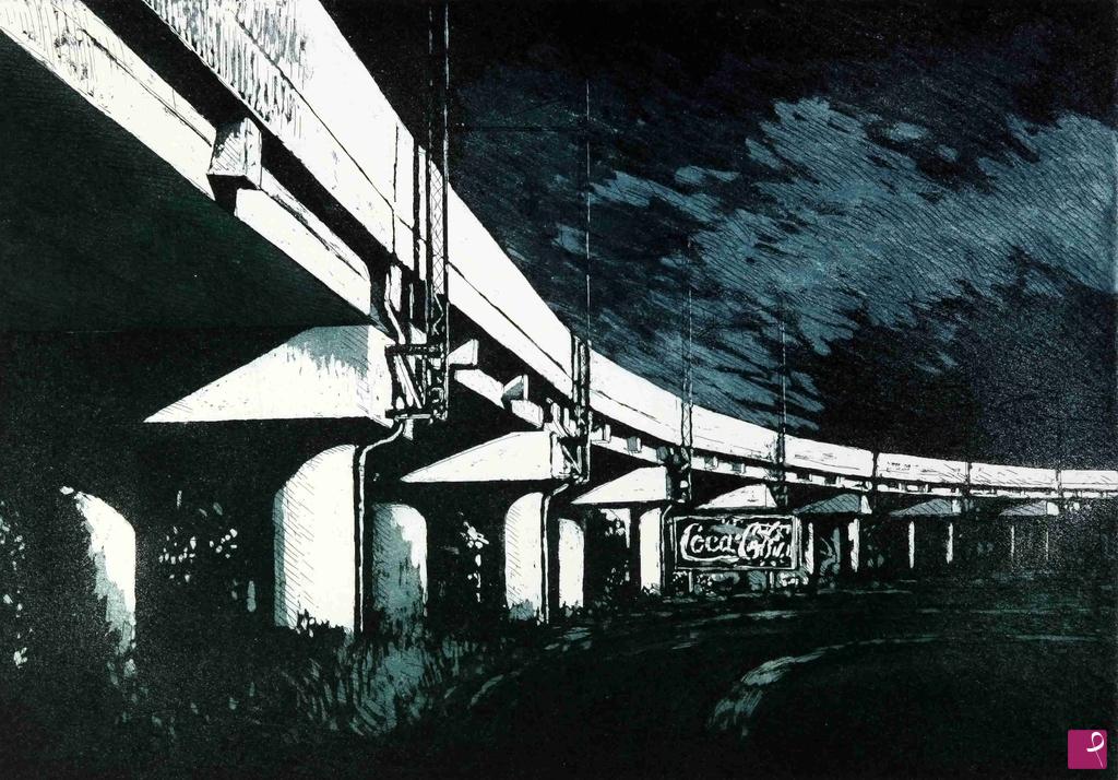 quadri in vendita online - Cocacola (viadotto ferroviario)