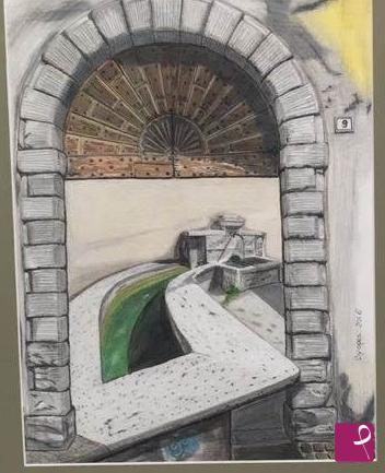 quadri in vendita online - Cod. 36/2017 - Città di Breno - Cortile e Lavatoio