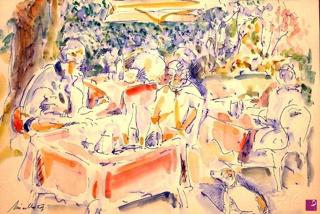 quadri in vendita online - Colazione al bar Haiti
