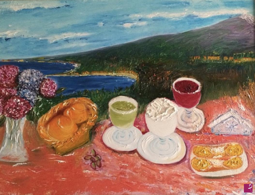 quadri in vendita online - Colazione siciliana 