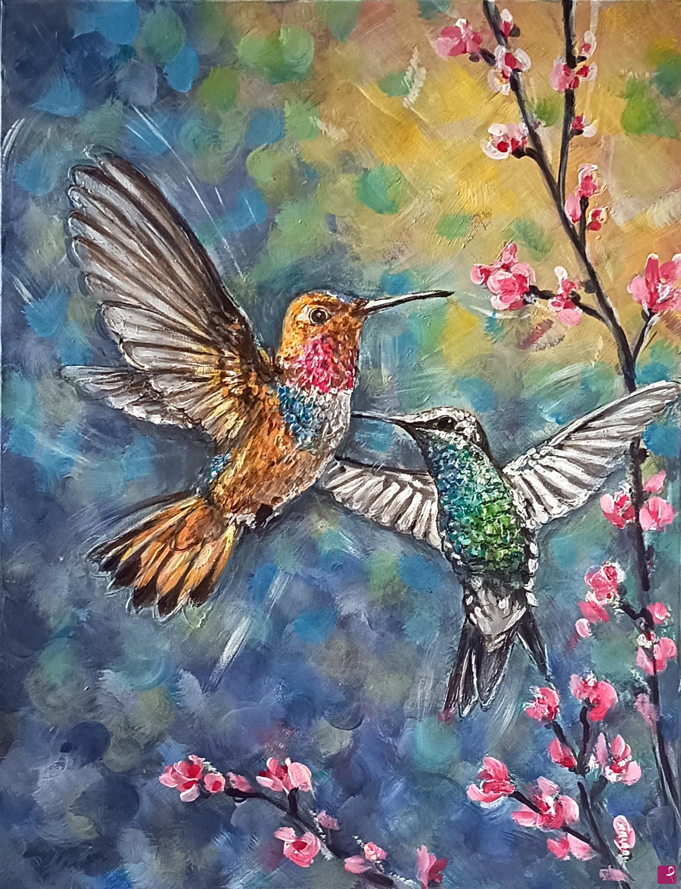quadri in vendita online - Colibrì in volo